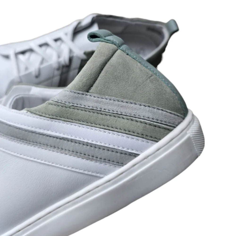 Seychelles Stand Out White/Sage Leather Sneakers